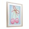 Stupell Industries Cherries And Round Bow Framed Print Under Glass, design by Marcus Prime